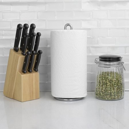 Home Basics Simplicity Collection Paper Towel Holder, Satin Chrome PH49791